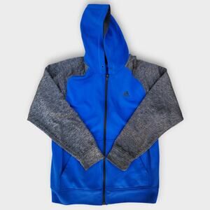 Adidas Climawarm Jacket Men's L Full-Zip Hooded Fleece Active No Drawstring